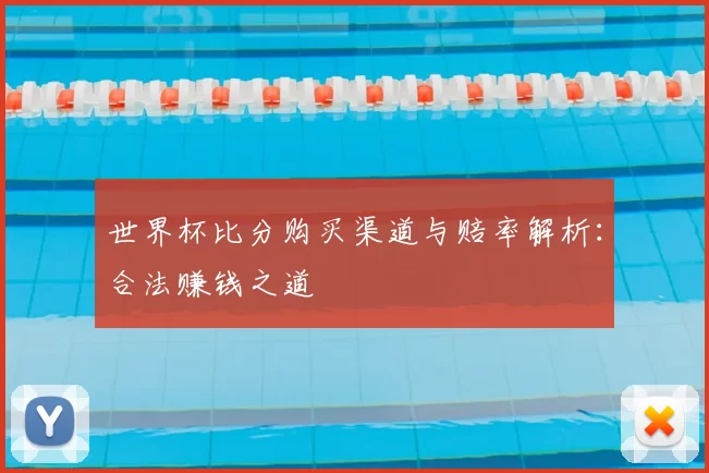 世界杯比分购买渠道与赔率解析：合法赚钱之道