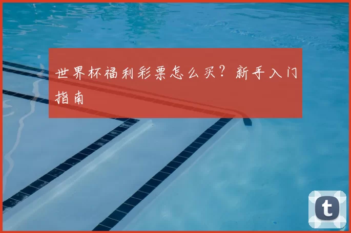 世界杯福利彩票怎么买?新手入门指南